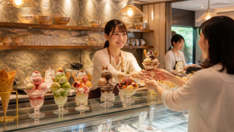 アイスクリーム・スイーツ店の利用イメージ