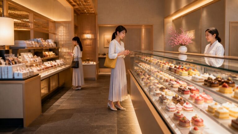 洋菓子店・和菓子店のショーケース陳列の利用イメージ
